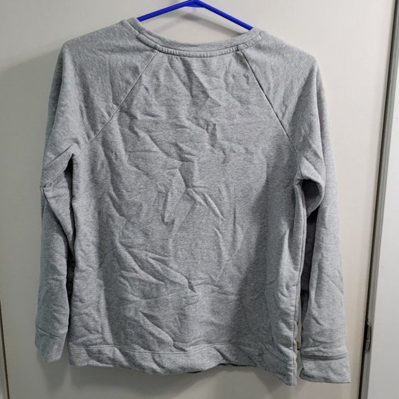 Small Loft Gray Embellished Pearl Rhinestone Sweater - Picture 2 of 9